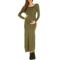 thumbnail image 1 of Women's Maternity Long Sleeve Maxi Dress - Extended Sizes Available, 1 of 3