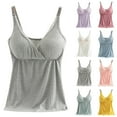 thumbnail image 1 of Women's Maternity Nursing Cami Built In Bra Soft Breastfeeding Adjustable Straps Camisoles, 1 of 6