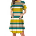 thumbnail image 1 of Women's Maternity Nursing Dress Crewneck Short Sleeve Nightgown Pregnancy Printed Casual Side Zipper Breastfeeding Dresses Multicolor 6 XL, 1 of 4