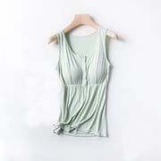 Womens Maternity Nursing Tank Top Pleated Tunic Top U-Neck Solid Color Sleeveless Breast Feeding Pregnant Nursing Vest Top Strappy Cami Cotton Tops LooseEastfeeding Clothes Plus Size Green L