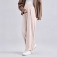 thumbnail image 1 of Women's Maternity Palazzo Over The Belly Straight Leg Pants Wide Leg Trousers Soft Belly Support Stretchy Adjustable High Waisted Pregnancy Pants Yoga Beige XL, 1 of 5