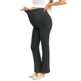 thumbnail image 1 of Women's Maternity Pants Casual Adjustable Flare Leggings Stretchy Pregnancy High Waist Trousers with Pockets, 1 of 7