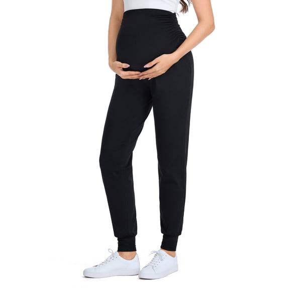 Women's Maternity Pants Casual Maternity Activewear Pregnancy Sweatpants with Pockets