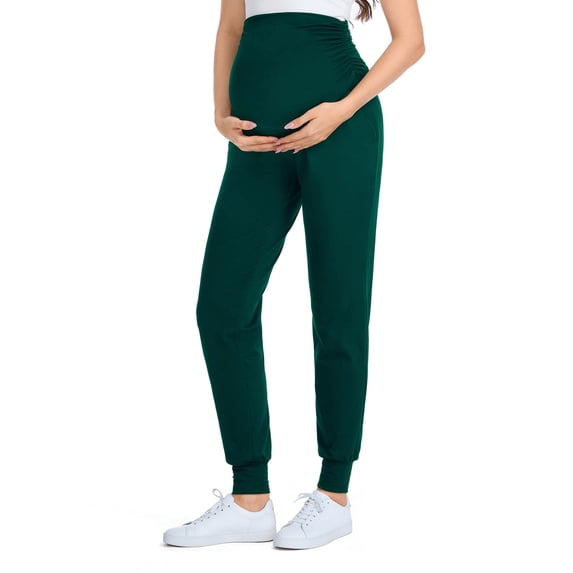 Women's Maternity Pants Casual Maternity Activewear Pregnancy Sweatpants with Pockets