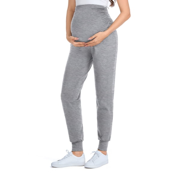 Women's Maternity Pants Casual Maternity Activewear Pregnancy Sweatpants with Pockets