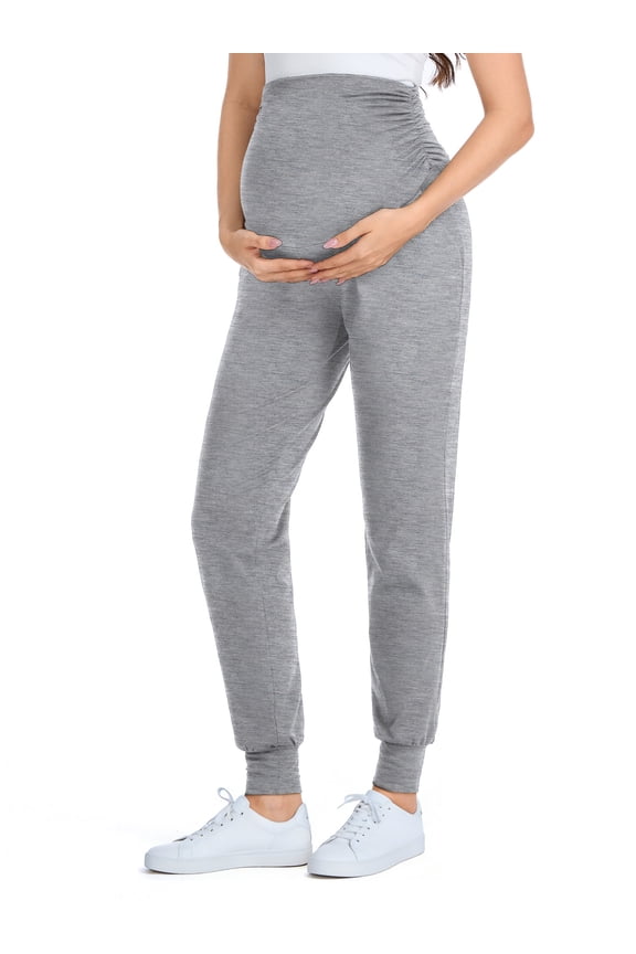 Women's Maternity Pants Casual Maternity Activewear Pregnancy Sweatpants with Pockets