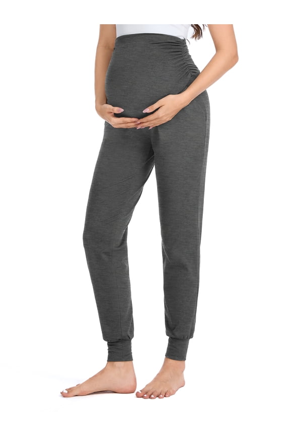 Women's Maternity Pants Casual Maternity Activewear Pregnancy Sweatpants with Pockets