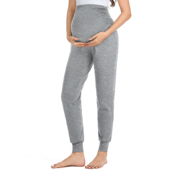 Women's Maternity Pants Casual Maternity Activewear Pregnancy Sweatpants with Pockets