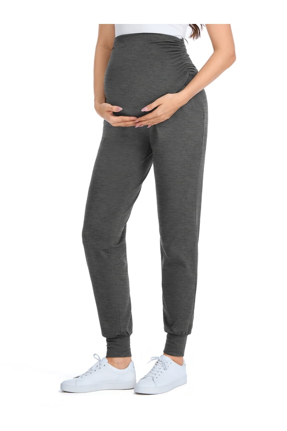 Women's Maternity Pants Casual Maternity Activewear Pregnancy Sweatpants with Pockets