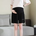 thumbnail image 1 of Women's Maternity Shorts Over Belly Pregnancy Plus Size Summer Comfy Lounge Workout Loose Short Pants Gray L, 1 of 4