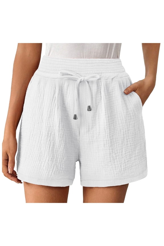 Women's Maternity Shorts - Underbelly Drawstring - Elastic Waist - Polyester - Casual/Beach - S-XXL - Comfortable Fit