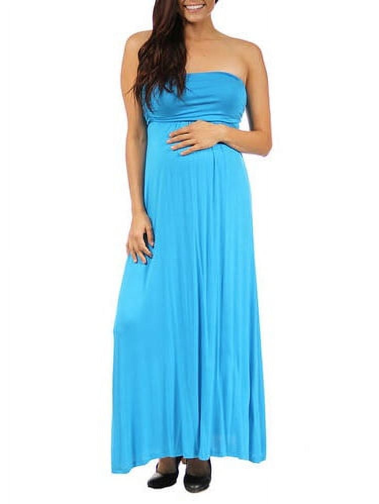 Women's Maternity Strapless Maxi Dress