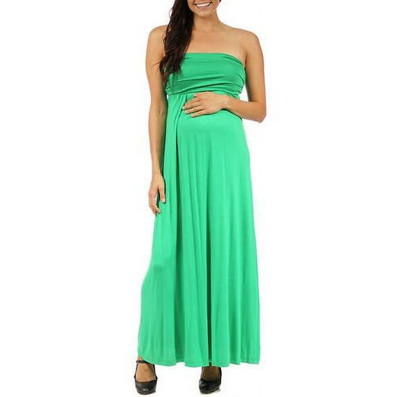 Women's Maternity Strapless Maxi Dress
