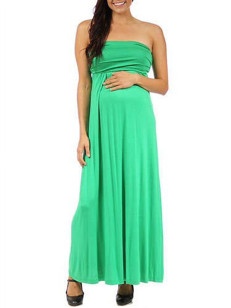 Women's Maternity Strapless Maxi Dress