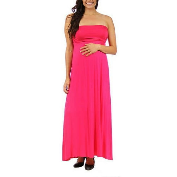Women's Maternity Strapless Maxi Dress