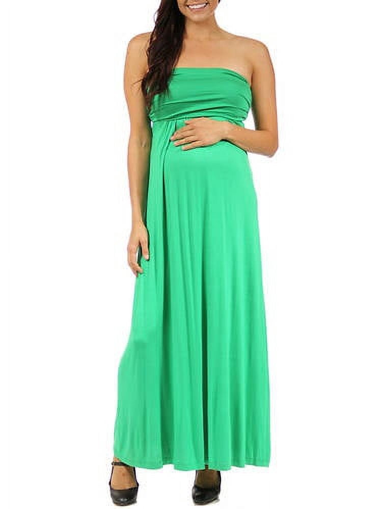Women's Maternity Strapless Maxi Dress