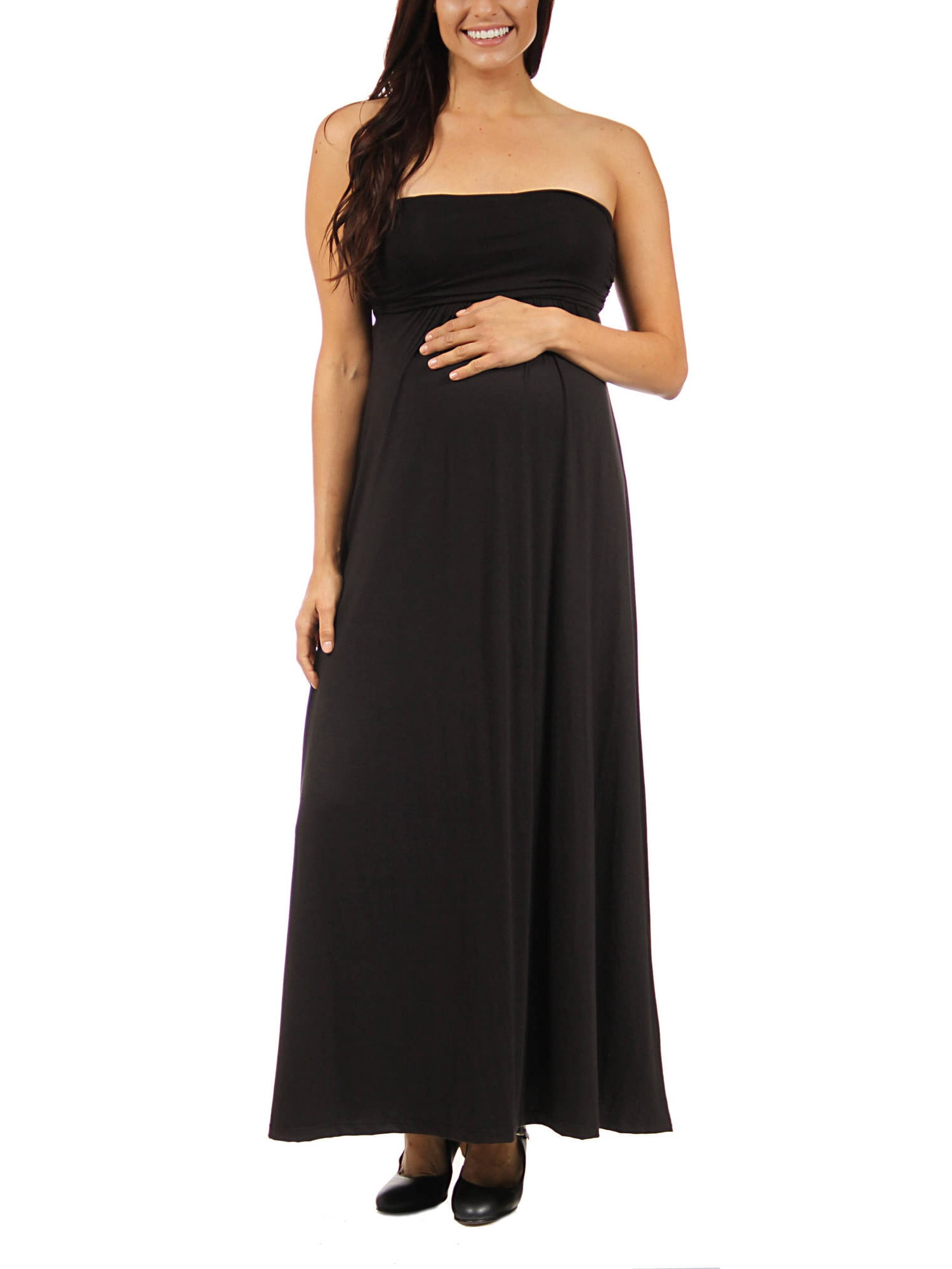 Women's Maternity Strapless Maxi Dress