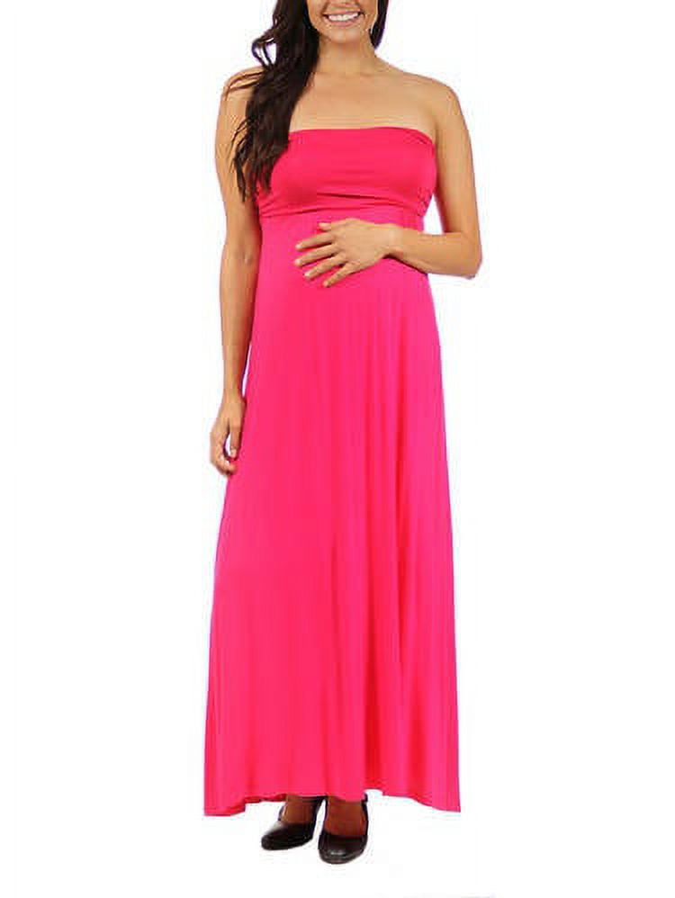 Women's Maternity Strapless Maxi Dress