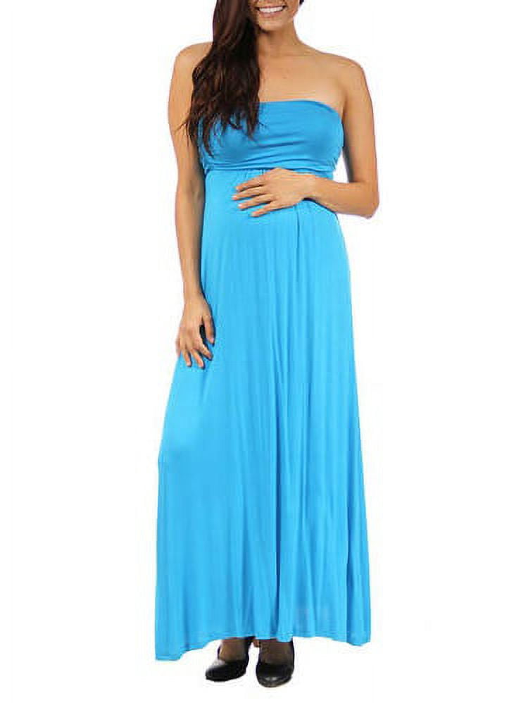 Women's Maternity Strapless Maxi Dress