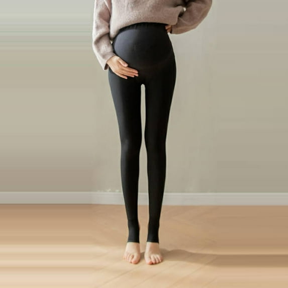 Women's Maternity Tights Warm Opaque Pregnancy Solid Leggings Thermo Leggings Polyester