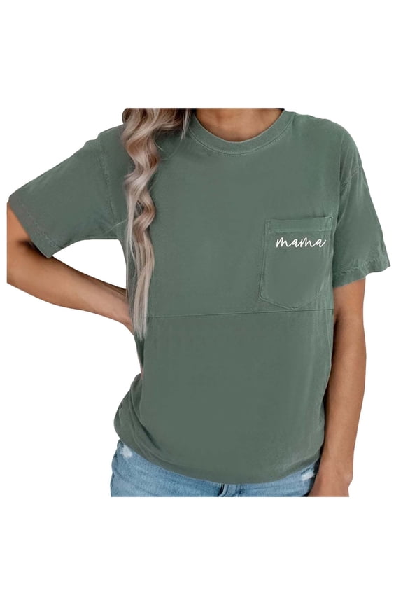 Women's Maternity Tops Side Ruched Tunic T-Shirt Pregnancy Clothes, Size L