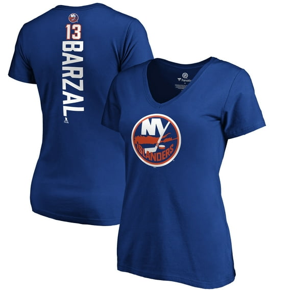 Women's Mathew Barzal Royal New York Islanders Playmaker V-Neck T-Shirt