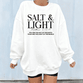 thumbnail image 1 of Women's Matthew 5:13-14 "Salt & Light" Graphic Sweatshirt Casual Comfortable Round-neck long-sleeved Black S-3XL, 1 of 5