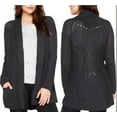 thumbnail image 1 of Women's Matty M Crochet Back Open Front Cardigan Sweater -, 1 of 1