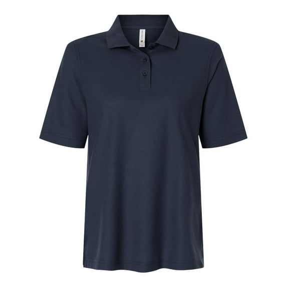 Harriton M105W Women's Maverick CVC Pique Polo-Dark Navy-S
