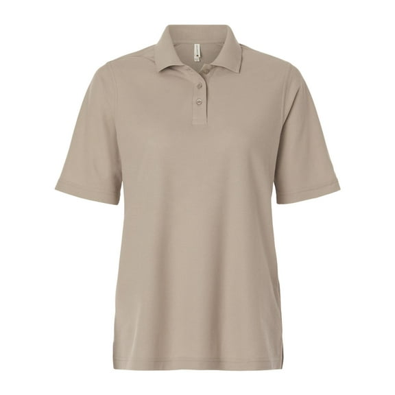Harriton M105W Women's Maverick CVC Pique Polo-Khaki-S