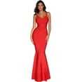 thumbnail image 1 of Women's Maxi Bandage Dress Fishtail Bodycon Formal Evening Dresses, 1 of 2