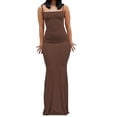 thumbnail image 1 of Women's Maxi Dress Slim Fit Spaghetti Strap Sleeveless Long Dresses Solid Color Bodycon Dress Sexy Fish Tail Dress Party Evening Prom Maxi Dress, 1 of 4