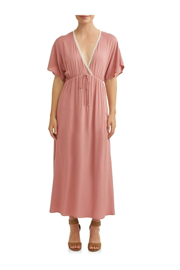 Women's Maxi Dress with Trim