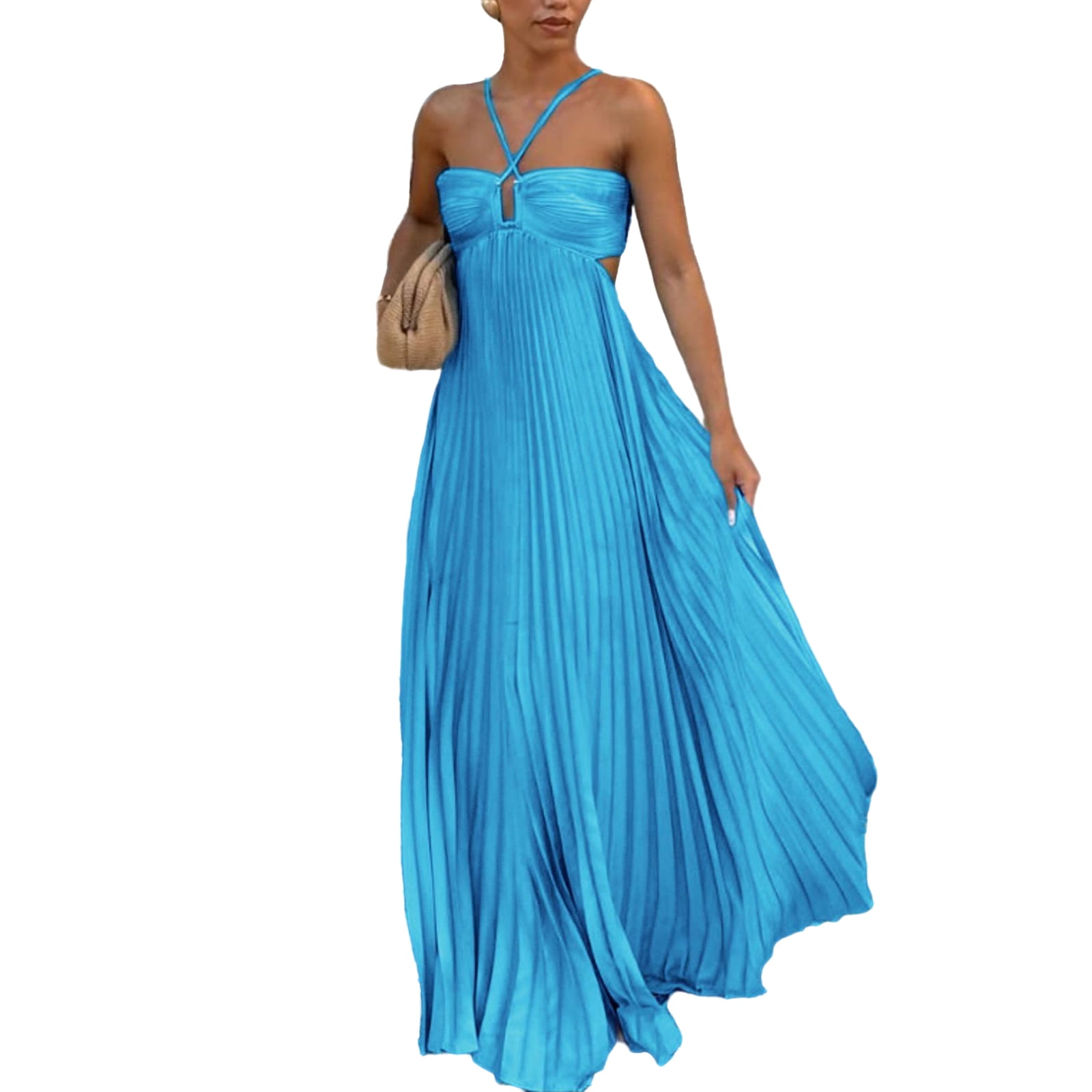 Women's Maxi Dresses Wedding Guest Dress A-Line Long Backless For Beach Women's Maxi Dresses Wedding Guest Dress A-Line Long Backless For Beach