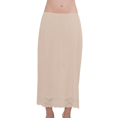 Women's Maxi, Half Slip Vintage Style 32 with All Around Lace
