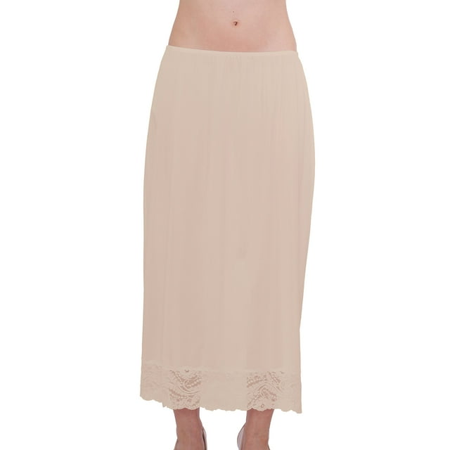 Women's Maxi, Half Slip Vintage Style 32 with All Around Lace