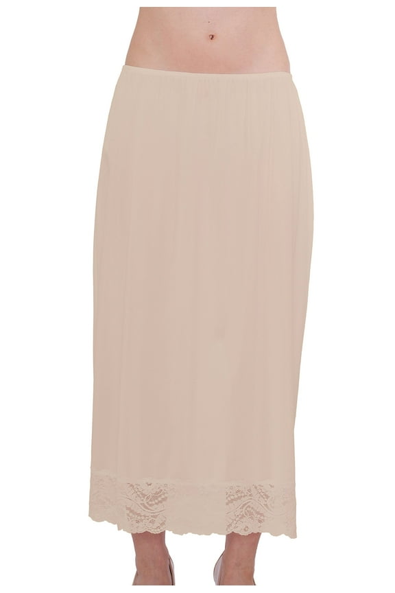 Women's Maxi, Half Slip Vintage Style 32 with All Around Lace