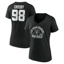 Women's Maxx Crosby Black Las Vegas Raiders Floral Name & Number V-Neck T-Shirt