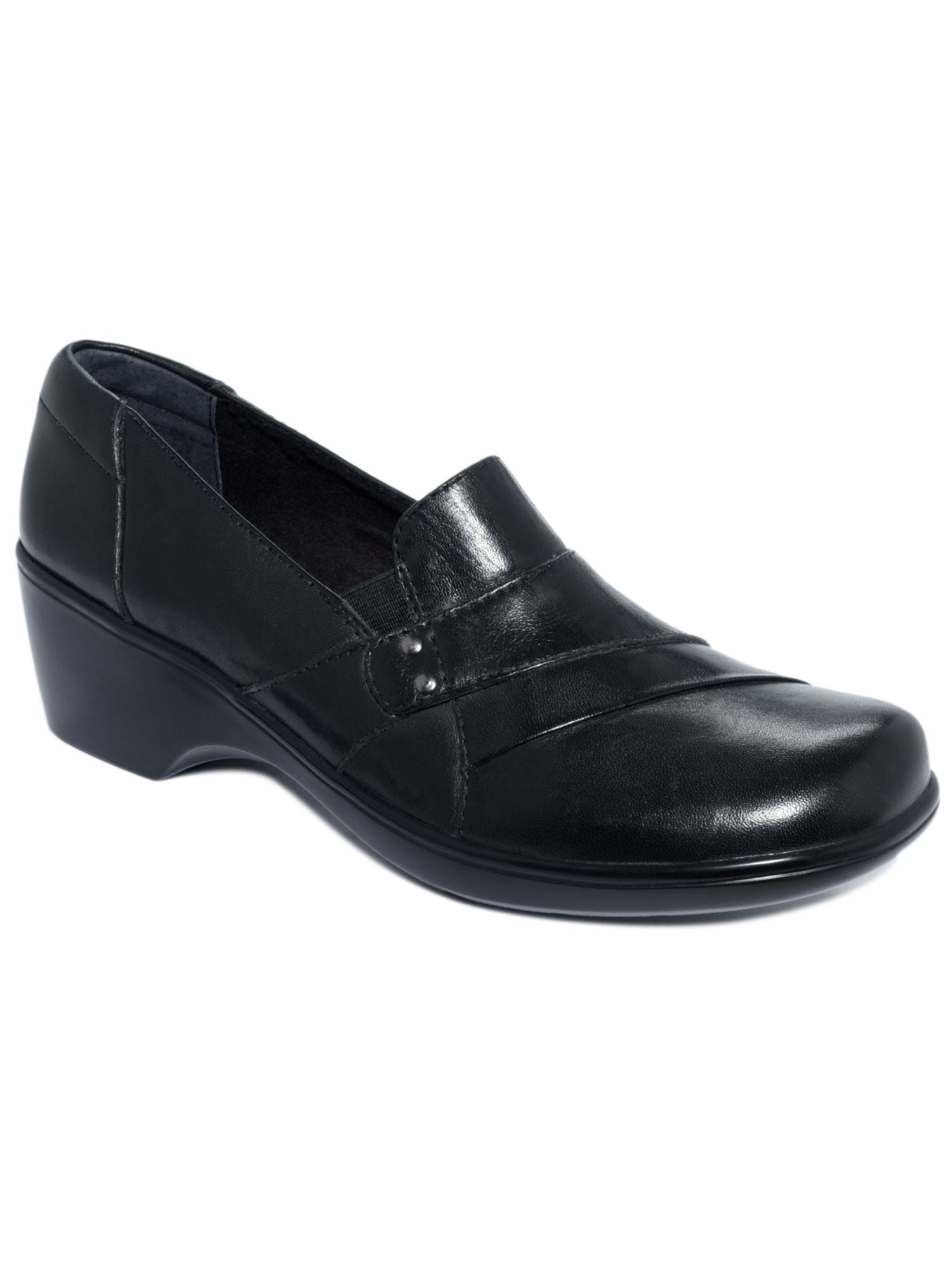 Clarks may marigold leather womens slip on 2025 shoes in wide width
