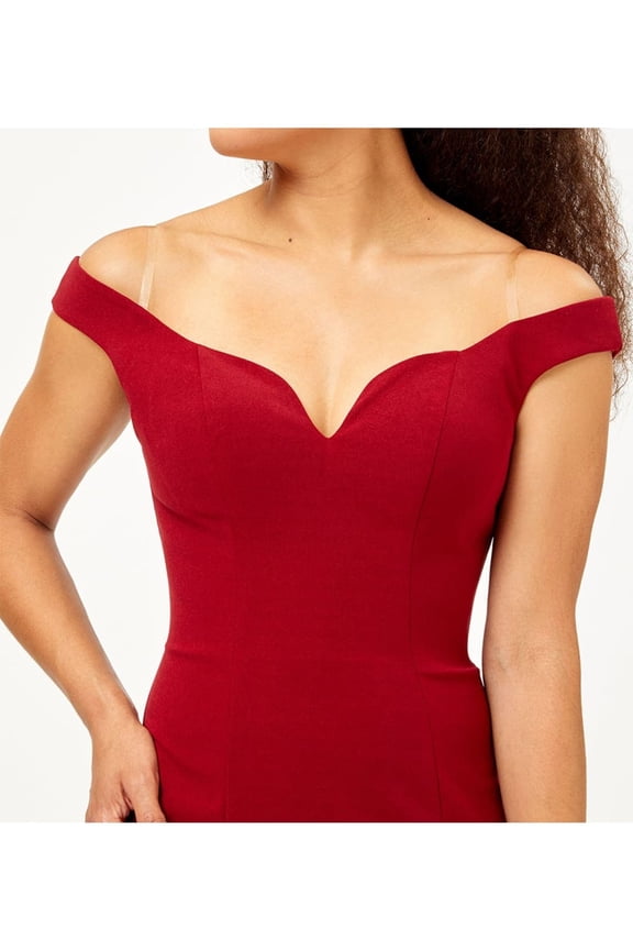 Women's May Queen Bridesmaid Dress Sleeveless Mermaid Wedding Guest Gown MQ1489 Burgundy 10