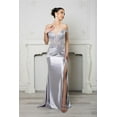 thumbnail image 1 of Women's May Queen Long Formal Dress Off The Shoulder High Slit Gown MQ2157 Silver 12, 1 of 9