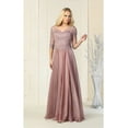 thumbnail image 1 of Women's May Queen MQ1860 Short Sleeve V Neck Mother Of Bride Plus Size Dress Mauve XL, 1 of 1
