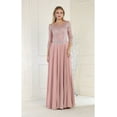 thumbnail image 1 of Women's May Queen MQ1980 Pleated Embroidery Mother Of Groom Gown Dusty Rose Pink 4XL, 1 of 1