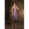 thumbnail image 1 of Women's May Queen Mother Of The Bride V-Neck A-Line Sequin Dress MQ2162 Victorian Lilac Lavender L, 1 of 1