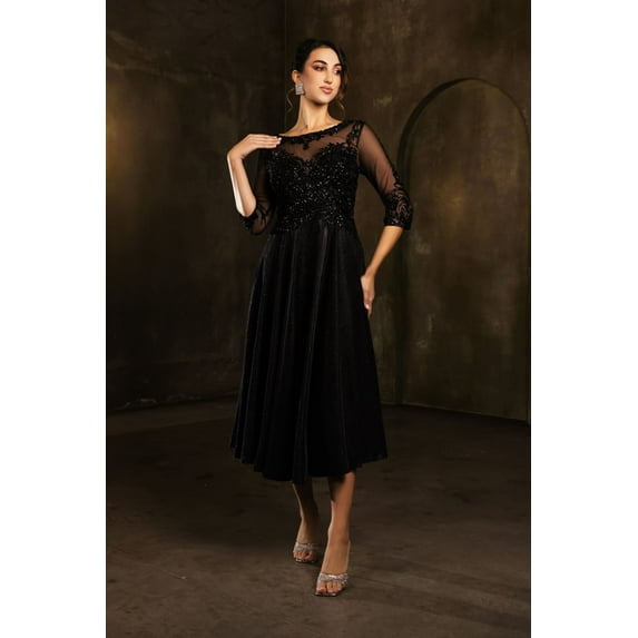 Women's May Queen Funeral Dress Black & Ladies Plus Size Outfit MQ2124 2XL