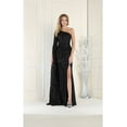 thumbnail image 1 of Women's May Queen One Shoulder Sequined Dress with High Slit Black 12 New Year's Eve, 1 of 8
