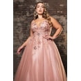 thumbnail image 1 of Women's May Queen Prom 2026 Dress Sleeveless Plunging Neck Gala Gown MQ2135 Rose Pinkgold 8, 1 of 1