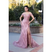 Womens May Queen Rose Pink Gold Quinceanera Mom Dress Mother of the Quince Gowns MQ2158 Pinkgold 20