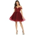 thumbnail image 1 of Women's May Queen Semi Formal Dress Burgundy Size 14, 1 of 1