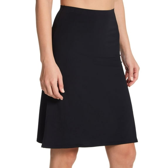 MeMoi Women's High-Waist Double-Bonded 22" Half Slip - Womens - Female (XL, Black)